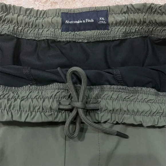 Abercrombie & Fitch Men's Green Athletic Shorts XXL Activewear - Picture 7 of 9